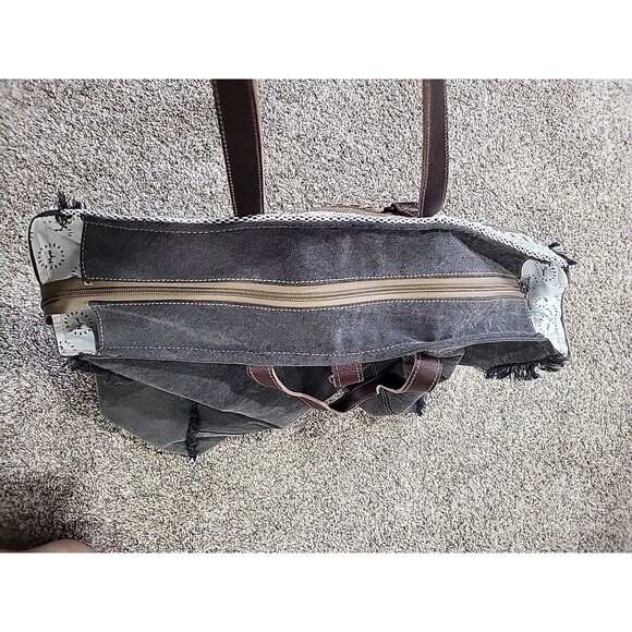 Myra XLarge Travel Canvas Leather Weekender Bag EUC - Picture 3 of 16